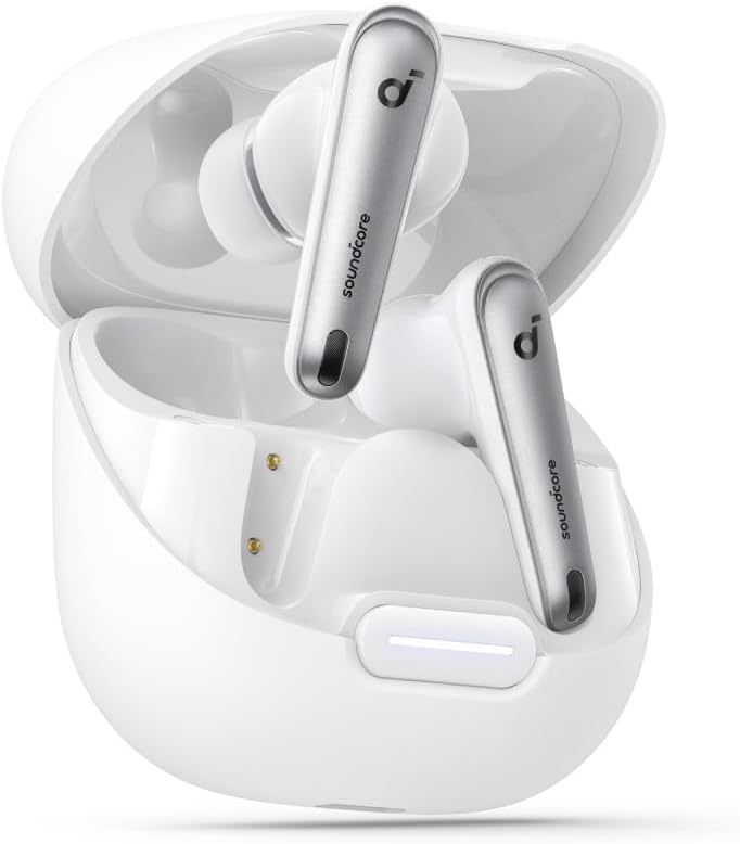 Soundcore by Anker Liberty 4 NC Wireless Earbuds, 98.5% Noise Reduction, Adaptive Noise Cancelling to Ears and Environment, Hi-Res Sound, 50H Battery, Wireless Charging, Bluetooth 5.3