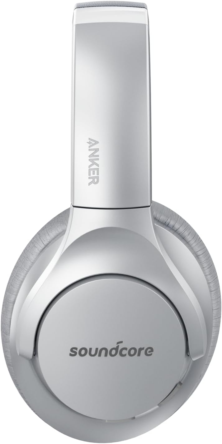 Soundcore Anker Life Q20 Hybrid Active Noise Cancelling Headphones, Wireless Over Ear Bluetooth Headphones, 60H Playtime, Hi-Res Audio, Deep Bass, Memory Foam Ear Cups, Travel, Office