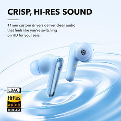 Soundcore by Anker Liberty 4 NC Wireless Earbuds, 98.5% Noise Reduction, Adaptive Noise Cancelling to Ears and Environment, Hi-Res Sound, 50H Battery, Wireless Charging, Bluetooth 5.3
