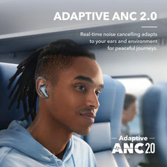 Soundcore by Anker Liberty 4 NC Wireless Earbuds, 98.5% Noise Reduction, Adaptive Noise Cancelling to Ears and Environment, Hi-Res Sound, 50H Battery, Wireless Charging, Bluetooth 5.3