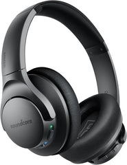 Soundcore Anker Life Q20 Hybrid Active Noise Cancelling Headphones, Wireless Over Ear Bluetooth Headphones, 60H Playtime, Hi-Res Audio, Deep Bass, Memory Foam Ear Cups, Travel, Office