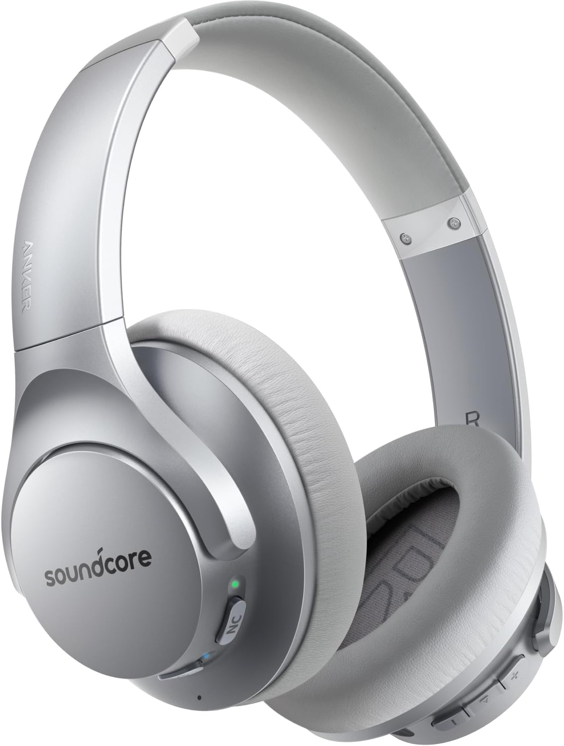 Soundcore Anker Life Q20 Hybrid Active Noise Cancelling Headphones, Wireless Over Ear Bluetooth Headphones, 60H Playtime, Hi-Res Audio, Deep Bass, Memory Foam Ear Cups, Travel, Office