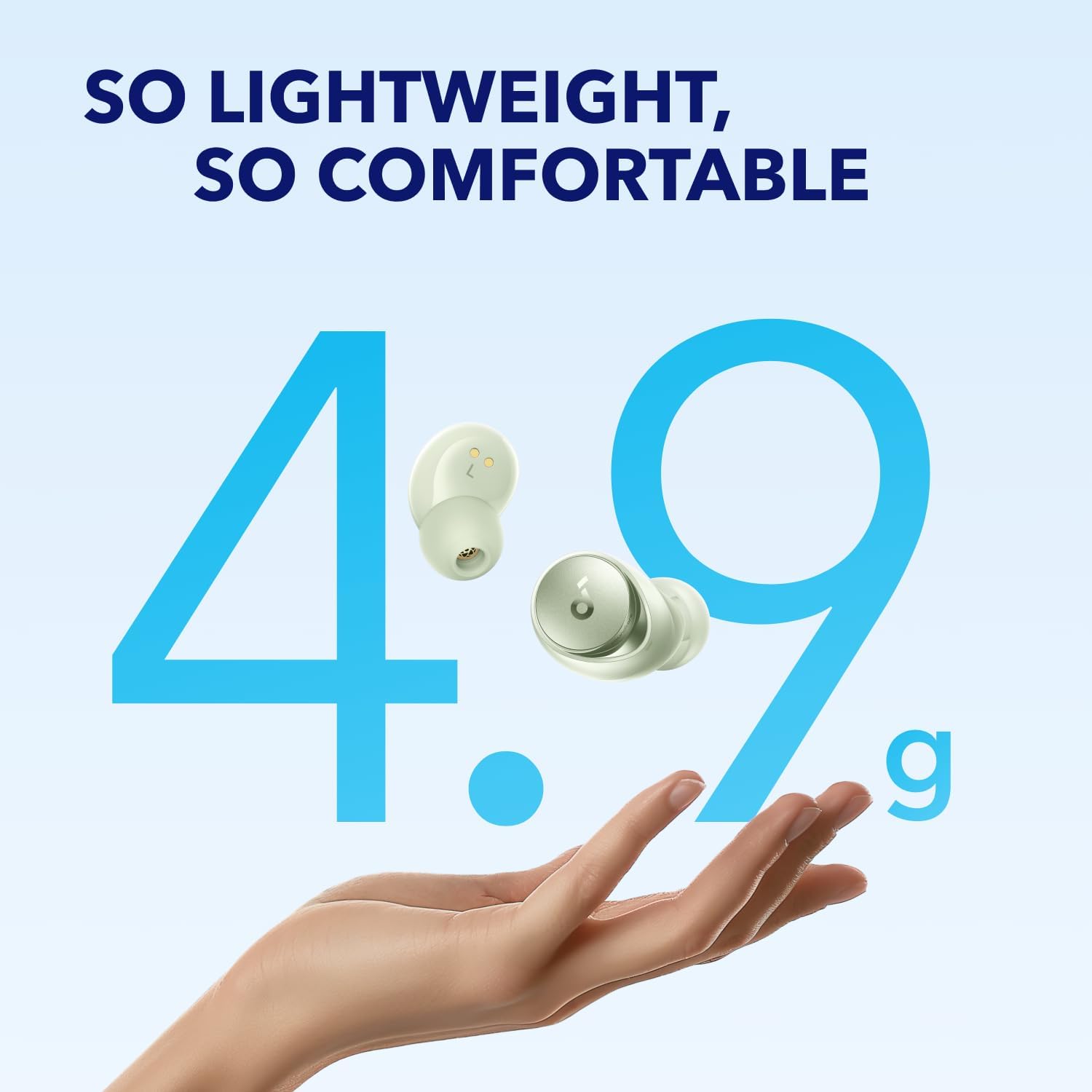 Soundcore by Anker Space A40 Adaptive Active Noise Cancelling Wireless Earbuds, Reduce Noise by Up to 98%, Ultra Long 50H Playtime, 10H Single Playtime, Hi-Res Sound, Comfortable Fit, Wireless Charge