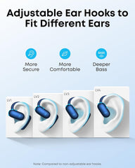 soundcore AeroFit 2 by Anker, Open-Ear Headphones, 4 Adjustable Positions for Every Ear Size, 2x Richer Bass, Hi-Res, 42H Playtime, IP55, AI Clear Calls,Wireless Charging,Translation Earbuds Real Time