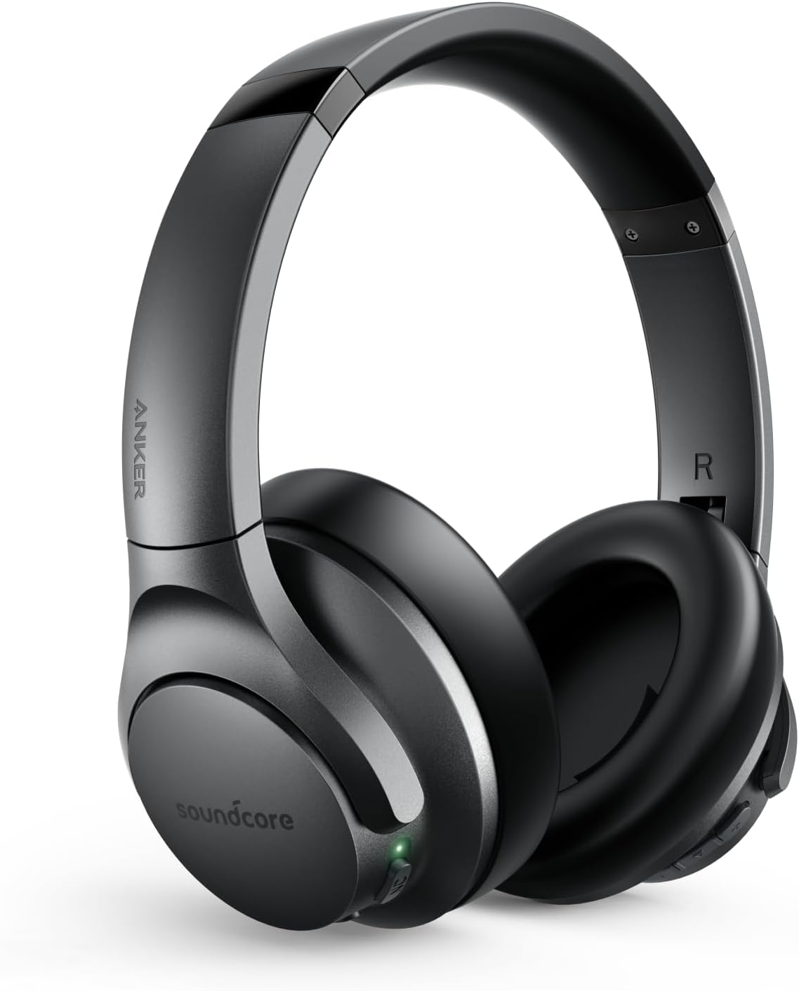 Soundcore Anker Life Q20 Hybrid Active Noise Cancelling Headphones, Wireless Over Ear Bluetooth Headphones, 60H Playtime, Hi-Res Audio, Deep Bass, Memory Foam Ear Cups, Travel, Office