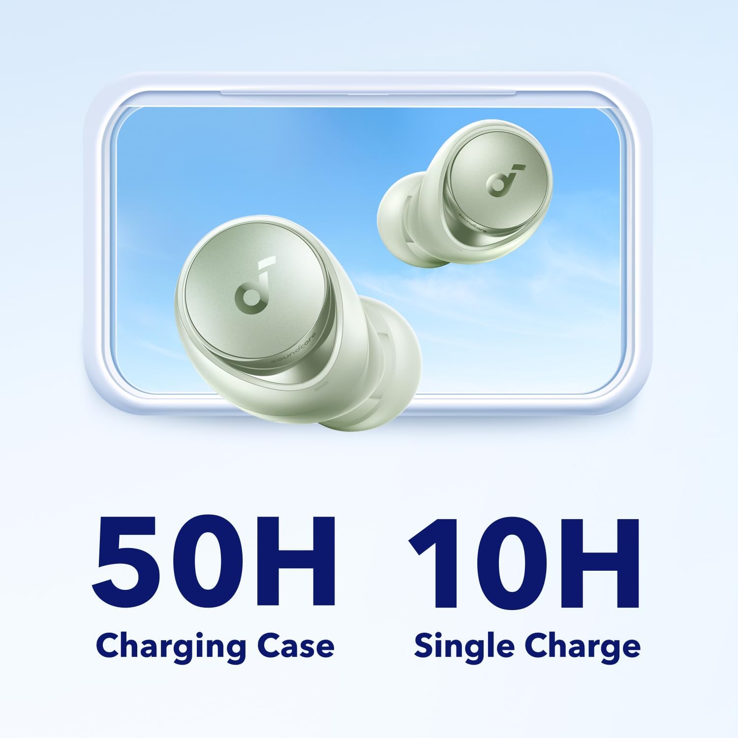 Soundcore by Anker Space A40 Adaptive Active Noise Cancelling Wireless Earbuds, Reduce Noise by Up to 98%, Ultra Long 50H Playtime, 10H Single Playtime, Hi-Res Sound, Comfortable Fit, Wireless Charge