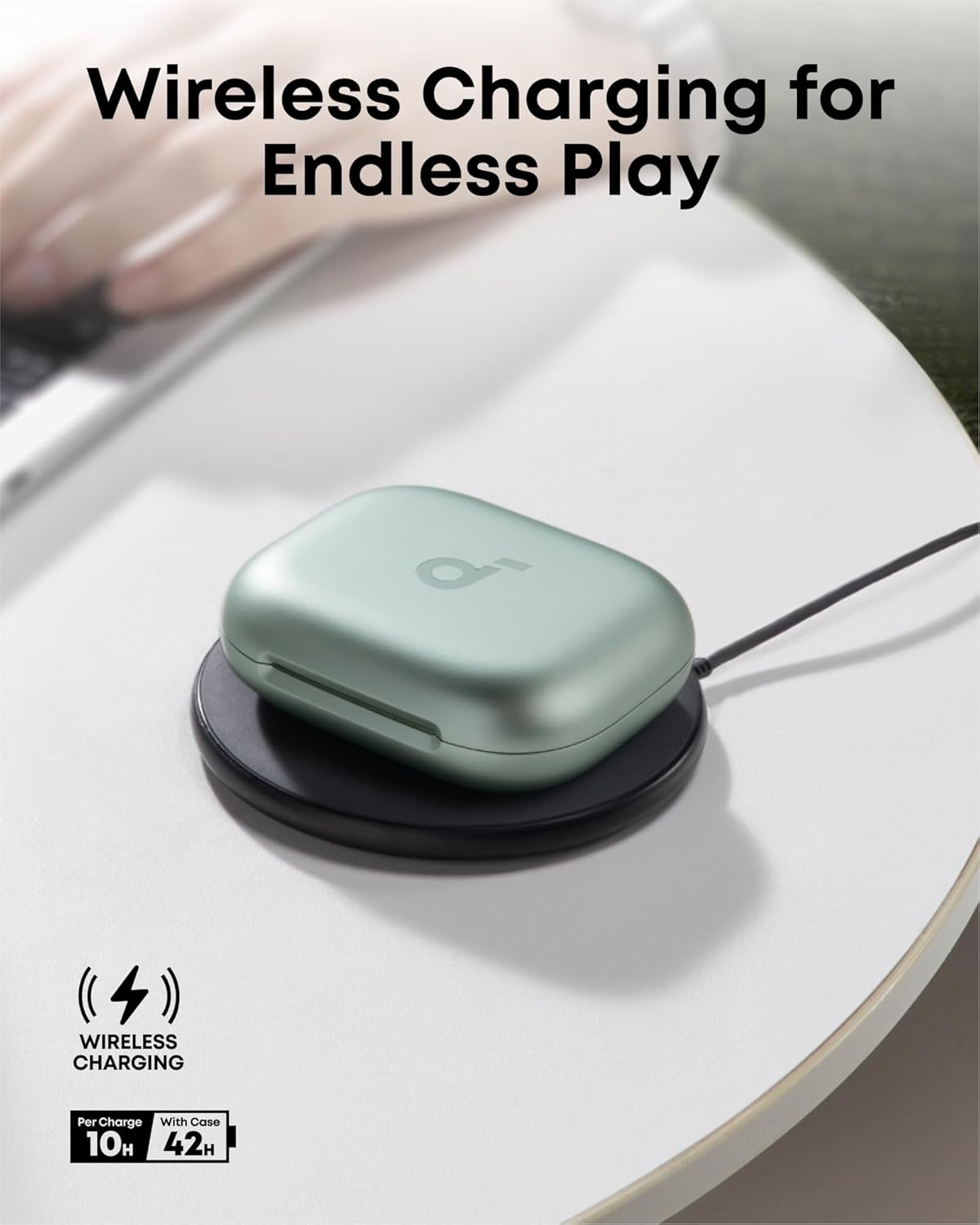 soundcore AeroFit 2 by Anker, Open-Ear Headphones, 4 Adjustable Positions for Every Ear Size, 2x Richer Bass, Hi-Res, 42H Playtime, IP55, AI Clear Calls,Wireless Charging,Translation Earbuds Real Time