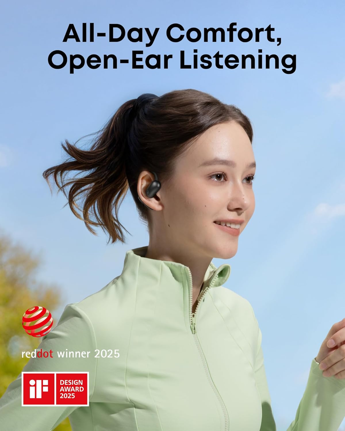 soundcore AeroFit 2 by Anker, Open-Ear Headphones, 4 Adjustable Positions for Every Ear Size, 2x Richer Bass, Hi-Res, 42H Playtime, IP55, AI Clear Calls,Wireless Charging,Translation Earbuds Real Time