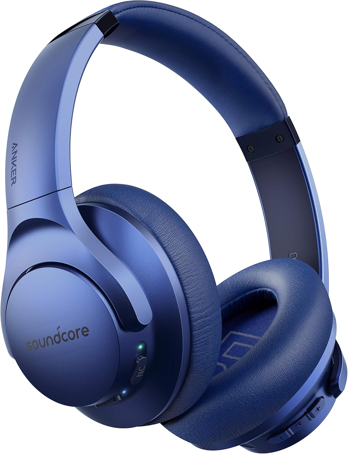 Soundcore Anker Life Q20 Hybrid Active Noise Cancelling Headphones, Wireless Over Ear Bluetooth Headphones, 60H Playtime, Hi-Res Audio, Deep Bass, Memory Foam Ear Cups, Travel, Office