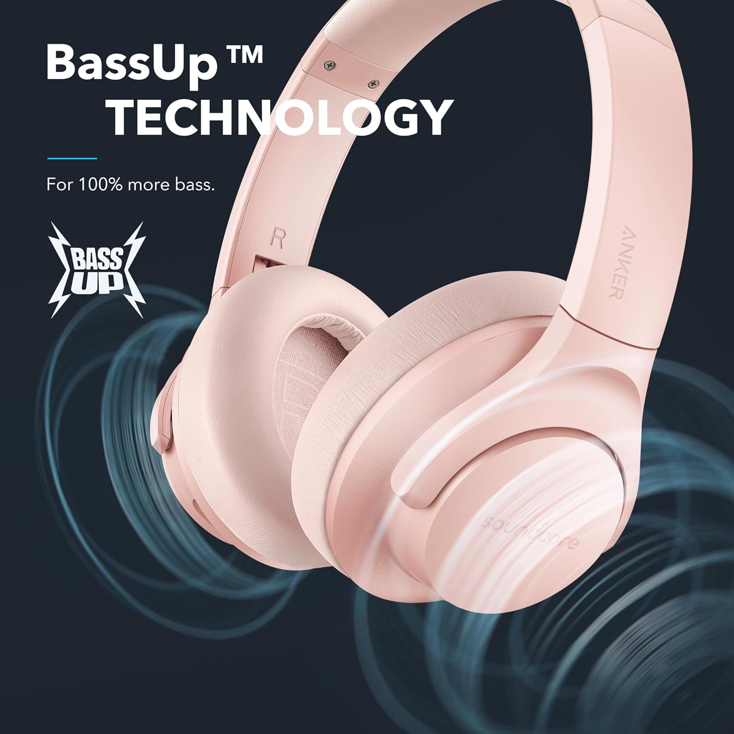 Soundcore Anker Life Q20 Hybrid Active Noise Cancelling Headphones, Wireless Over Ear Bluetooth Headphones, 60H Playtime, Hi-Res Audio, Deep Bass, Memory Foam Ear Cups, Travel, Office